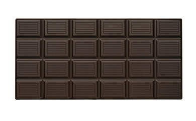 Black chocolate isolated on a white background