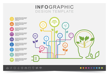 Energy consumption, modern infographic template, presentation business infographic template, icon set