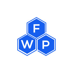 FWP letter logo design on White background. FWP creative initials letter logo concept. FWP letter design. 
