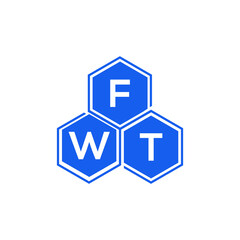 FWT letter logo design on White background. FWT creative initials letter logo concept. FWT letter design. 
