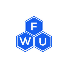 FWU letter logo design on White background. FWU creative initials letter logo concept. FWU letter design. 
