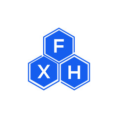 FXH letter logo design on White background. FXH creative initials letter logo concept. FXH letter design. 
