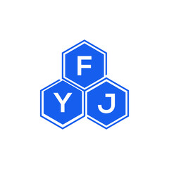 FYJ letter logo design on White background. FYJ creative initials letter logo concept. FYJ letter design. 
