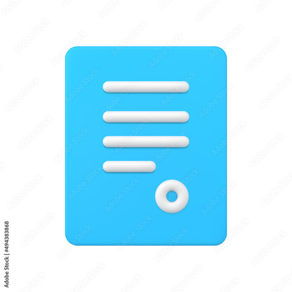 Poster digital contract with text 3d icon vector illustration