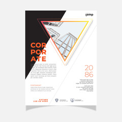 Corporate design professional flyer template mockup