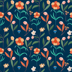 Floral seamless patterns. Vector design for paper, cover, fabric, interior decor and other users