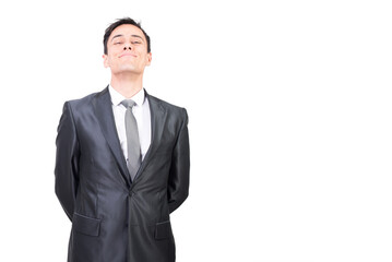Smiling man in elegant suit looking at camera