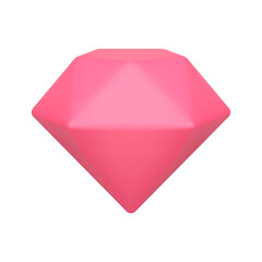 Bright pink gem carat premium quality 3d icon isometric vector illustration