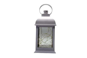 vintage style lamp on a white background.Include Clipping Path.