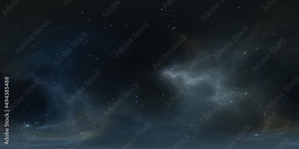 Wall mural 360 degree space background with stars panorama, equirectangular projection, environment map. hdri s