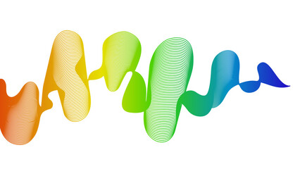 Abstract backdrop with wave gradient lines