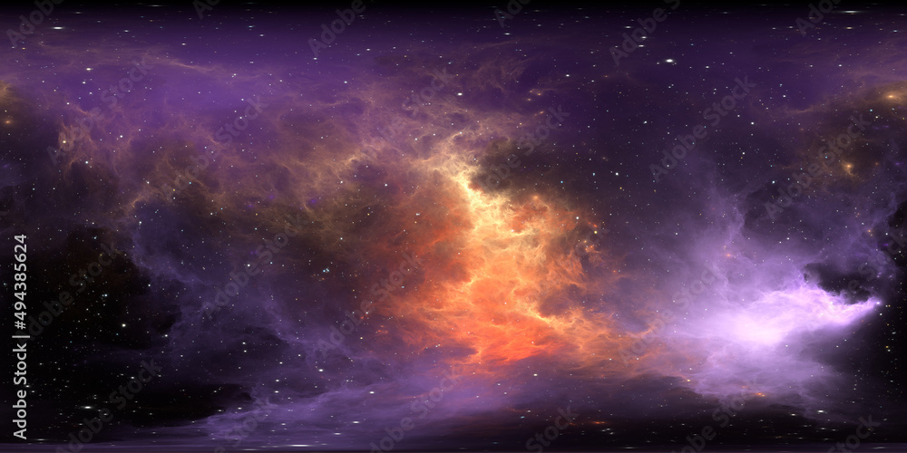 Canvas Prints 360 degree space background with stars panorama, equirectangular projection, environment map. hdri s
