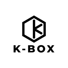 letter K with box logo design