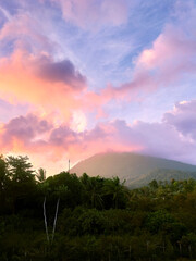 sunset in the mountains