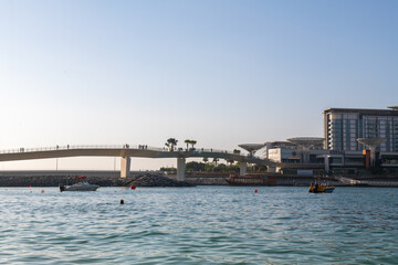 Fototapeta premium view of the bridge from the bay