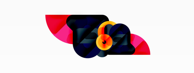 Creative geometric wallpaper. Circles, lines background. Business template for wallpaper, banner, background or landing