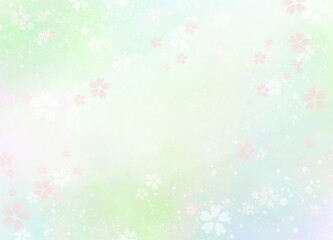 背景に使える水彩風の手描き素材_桜_05