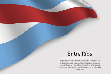 Wave flag of Entre Ríos is a state of Argentina