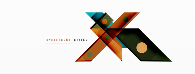 Bright colorful straight lines geometric abstract background. Trendy overlapping lines composition for wallpaper, banner, background or landing