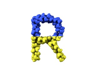 Ukraine Hearts Font Letter R