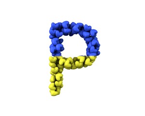 Ukraine Hearts Font Letter P