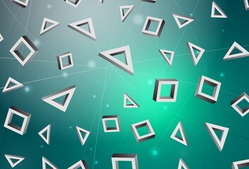 Light Green vector background in polygonal style.