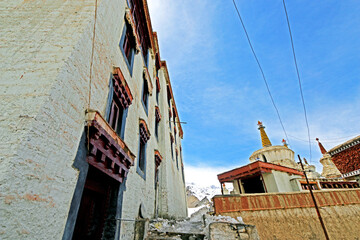 Architecture on the top of mountain in Leh Ladakh, India