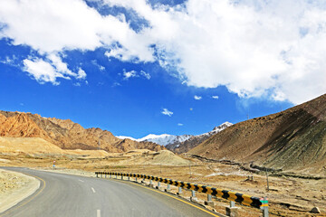 View of nature on the top of mountain in Leh Ladakh, India