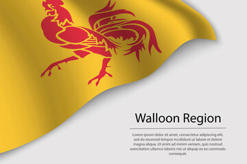 Wave flag of Walloon Region is a region of Belgium