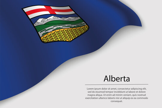 Wave flag of Alberta is a region of Canada