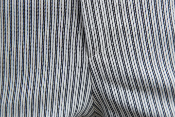 Close up image of striped fabric garment.