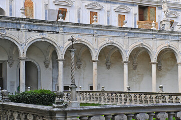 Fototapeta na wymiar Napoli, i chiostri della Certosa di San Martino