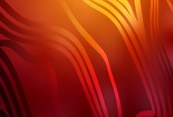 Dark Red, Yellow vector template with curved lines.