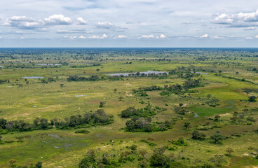 Fototapeta na wymiar The Okavango Delta from the air, Botswana