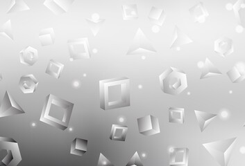 Light Gray vector backdrop with lines, rhombus.