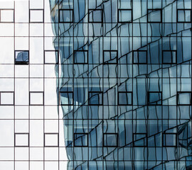 abstract background with squares of a glass building facade