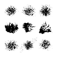 Vector illustration. Ink stamp texture. Dirty artistic design elements Grunge background. Difficult overlay texture. Abstract textured effect. Black on white. Freehand drawing. EPS10.