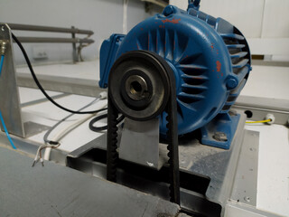 Electric motor drive with belt