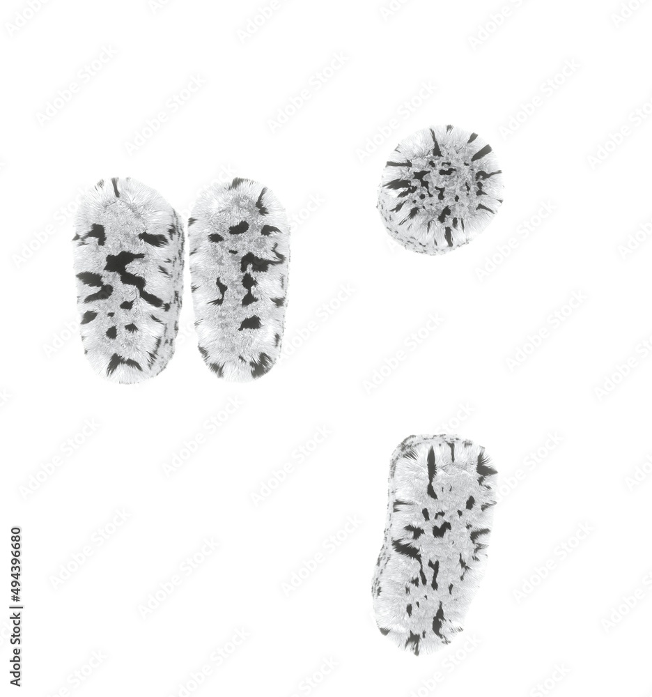 Poster furry dalmatian font quotation mark and comma and period