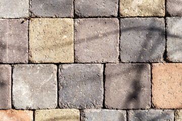 Texture of stone wall or paved road. Part of stone wall or road for background or texture. Grunge.
