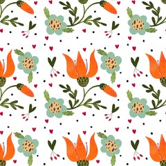 seamless pattern with flowers
