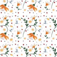 seamless pattern with flowers