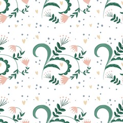 Naklejka premium seamless background with flowers 