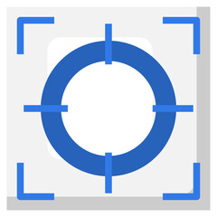 Fototapeta premium FOCUS flat icon,linear,outline,graphic,illustration