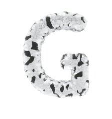 Furry Dalmatian Font Letter G