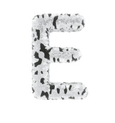 Furry Dalmatian Font Letter E