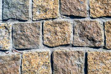 Texture of stone wall or paved road. Part of a stone wall for background or texture. Grunge.