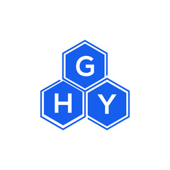 GHY letter logo design on White background. GHY creative initials letter logo concept. GHY letter design. 
