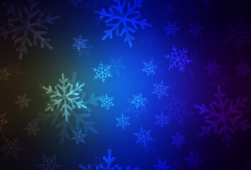 Dark Blue, Green vector backdrop in holiday style.