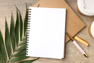 Concept of accessories for office or study, space for text
